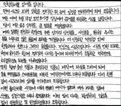 김새론 사과문 / 김새론 SNS