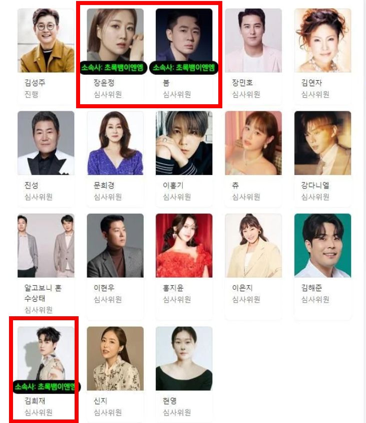 ‘미스터 트롯2’ 마스터 군단의 프로필 사진 /TV 조선 ‘미스터 트롯2’