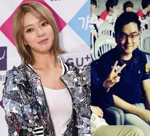 왼쪽부터 AOA 전멤버 리더 초아 와 나진산업 이석진 대표/사진=뉴스레빗 제공