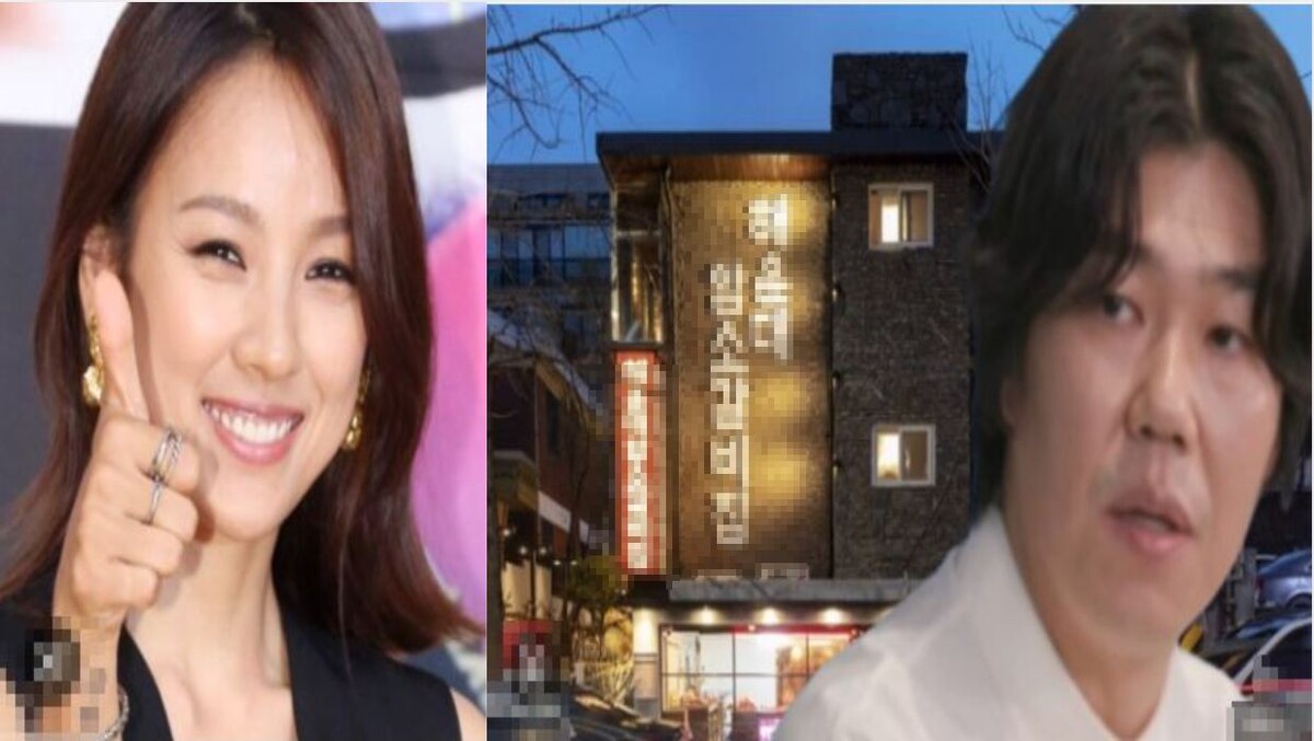 (좌) 이효리가 엄지를 치켜세우는 사진/ 인터넷 커뮤니티, (우) 이상순 외삼촌이 운영하는 해운대 암소갈비/ 인터넷 커뮤니티