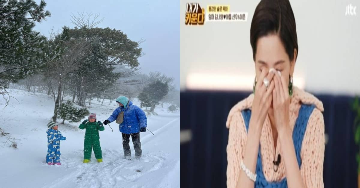 (좌) 김나영의 두 아들과 마이큐의 사진 / 마이큐 인스타그램 캡처, (우) 이혼 당시 심정을 털어놓는 김나영 / JTBC '내가 키운다' 방송 캡처