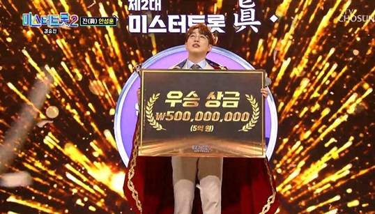 미스터 트롯2 우승자 안성훈의 모습 / TV조선 