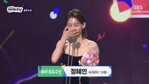 김승수·류수영·정혜인, 남녀 최우수상…'눈물' [SBS연예대상]